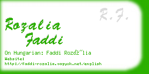 rozalia faddi business card